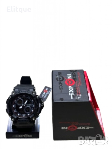 Водоустойчив спортен дигитален часовник EXPONI "Двоен екран,подсветка,аларма, хронометър и др. , ", снимка 16 - Мъжки - 52889487