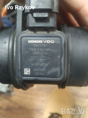 Дебитомер за PEUGEOT 407 2.7HDI , 5WK97001 9645948780, снимка 6 - Части - 53290444