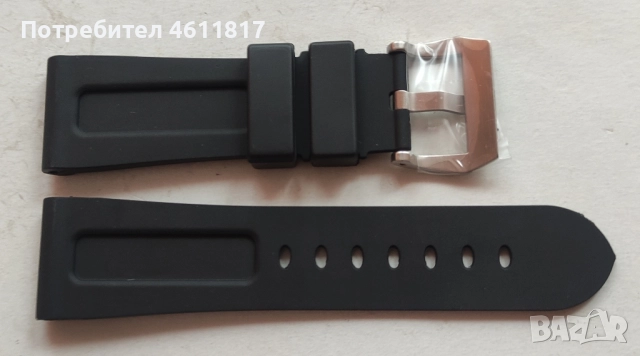 Силиконова каишка за Panerai 24 и 26мм, снимка 6 - Каишки за часовници - 52077793