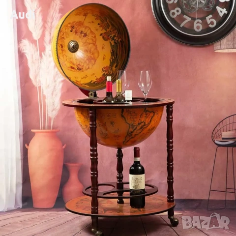 Глобус бар Tre Esse-Worlds, Worlds е подвижен глобус с място за бутилки и чаши за алкохол 