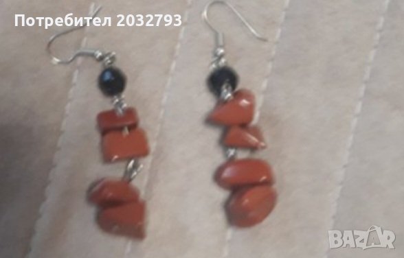 Комплект колие и обеци от полускъпоценни камъни, снимка 3 - Бижутерийни комплекти - 42485113