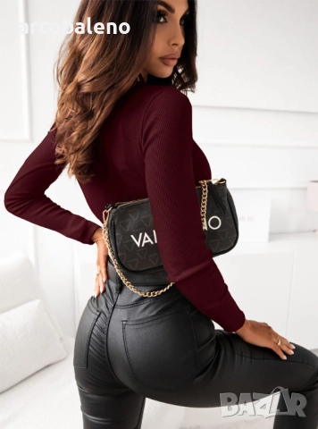 Дамска оребрена блуза с поло яка Arelikaa, 6цвята , снимка 9 - Блузи с дълъг ръкав и пуловери - 51772946