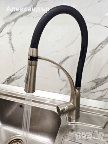 Смесител за кухня с чучур и 2 вида пръскане, снимка 3 - Смесители - 52030397
