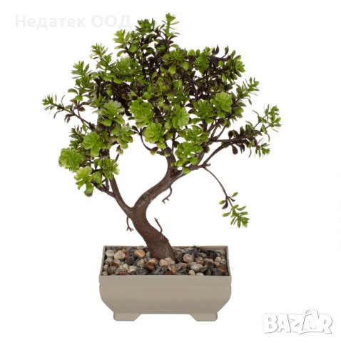 Декоративна саксия с бонсай и камъчета, 26см, снимка 2 - Изкуствени цветя - 41525541