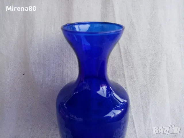 Винтидж ваза кобалт, снимка 2 - Вази - 50140832