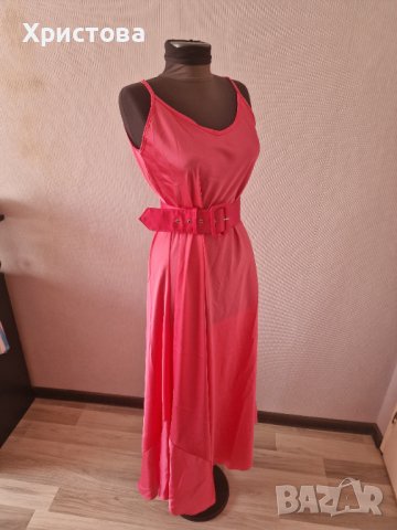 НОВА! Рокля сатен в цикламено/фуксия - 45,00лв., снимка 2 - Рокли - 42614311