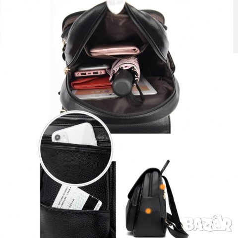 Дамска раница Baulu Black, снимка 10 - Раници - 40298467