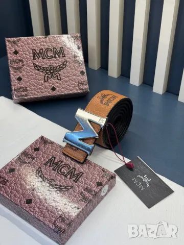 колани от естествена кожа в кутия 4см MCM, снимка 5 - Колани - 50422157