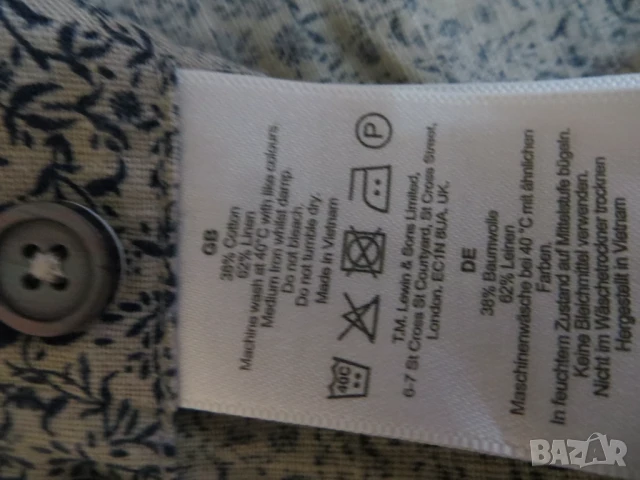 Мъжка риза с дълъг ръкав лен T.M.Lewin, снимка 5 - Ризи - 50943822