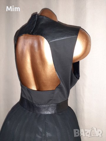 Н&М  42 Черна рокля солей с гол гръб , снимка 9 - Рокли - 40673746