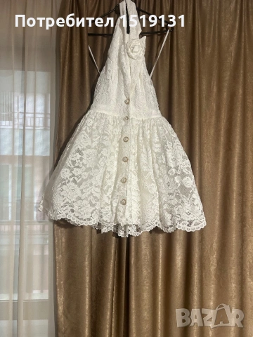 Ретро бяла рокля, снимка 2 - Рокли - 53792012
