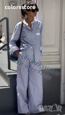 Дамски комплект  Tommy Hilfiger светло синьо райе код VL-A393