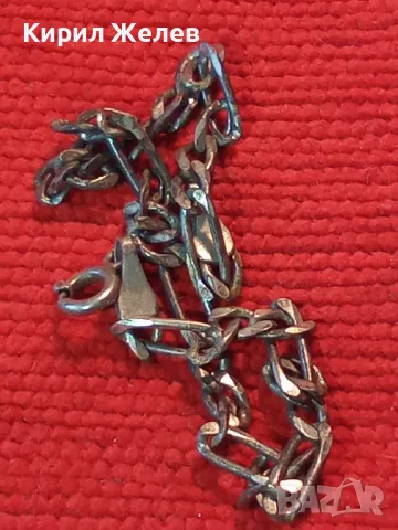 СТАРА СРЕБЪРНА ГРИВНА СРЕБРО 925 КЛАСИЧЕСКА КАРТИЕ ПЛЕТКА 47962, снимка 10 - Гривни - 49682640