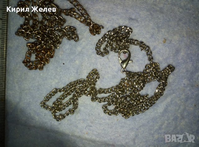 ДВЕ СТАРИ СТОМАНЕНИ СИНДЖИРЧЕТА ВЕРИЖКИ ЛАНЧЕТА 39216, снимка 6 - Колиета, медальони, синджири - 42117522