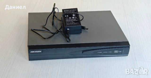 4 канален 4K PoE NVR Hikvision DS-7604NI-K1/4P(B) с 4TB HDD