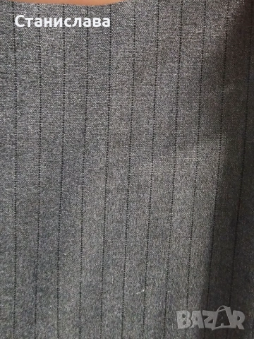 Елегантен нов дамски панталон в сиво с райе, снимка 7 - Панталони - 52747090