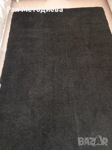 черен килим със сребристо ламе 130/190 см, снимка 8 - Килими - 52818702