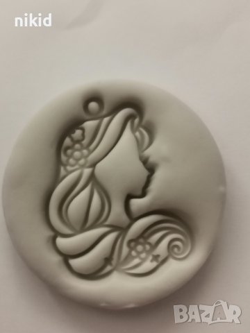 принцеса контур силиконов молд форма висулка колие бижу смола фондан декор, снимка 1 - Форми - 41736867