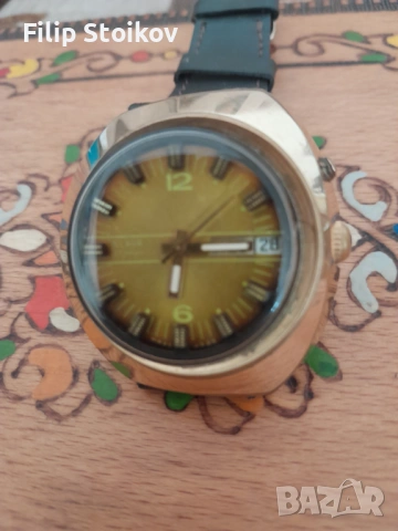 Мъжки часовник Слава позлатен AU 10 автомат