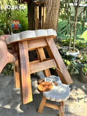 Столче/табуретка от тиково дърво, снимка 7 - Столове - 51789767