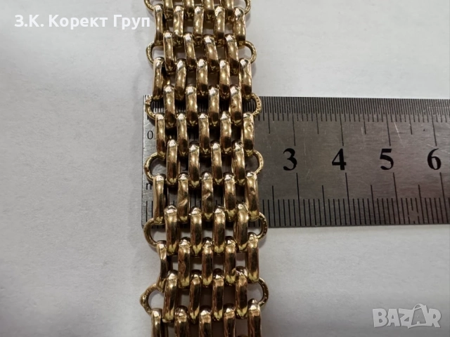 Златна гривна 14К 585-21,49 г, снимка 6 - Гривни - 55823900