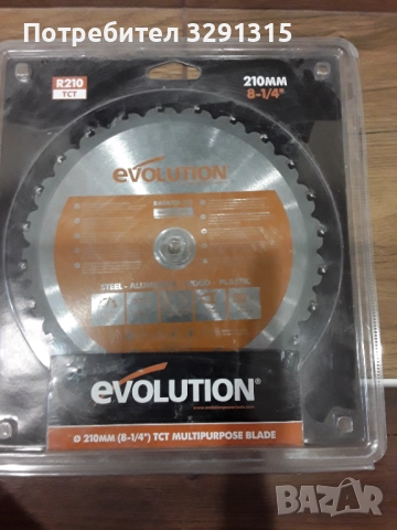 Evoluition диск за метал, дърво