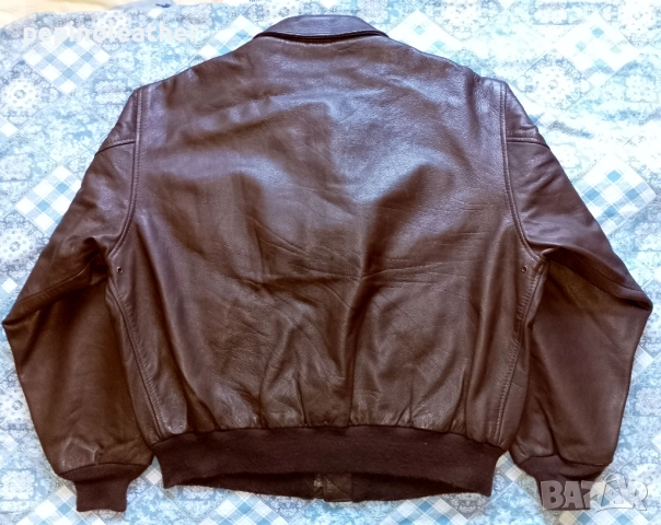 US WINGS оригинално американско пилотско кожено яке тип А-2, размер 2XL / 58, снимка 7 - Якета - 52794194