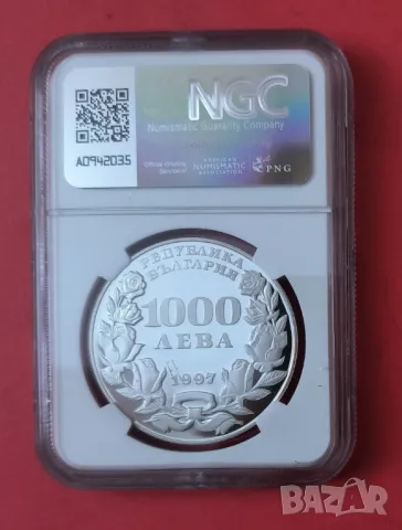 1000 лева 1997 г. Пеещо българче NGC PF 69 ТОП грейд, снимка 2 - Нумизматика и бонистика - 50127887