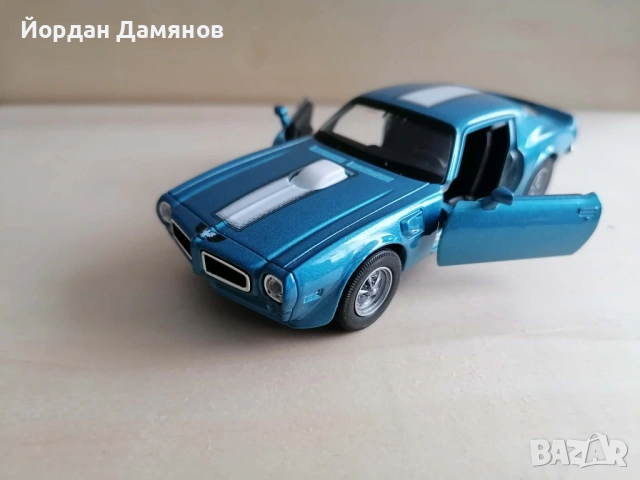 Понтиак Фаербърд ТрансАм '72г в мащаб 1:34, снимка 5 - Колекции - 53281467