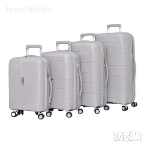 Комплект куфари от полипропилен в четири размера: КОД0 4006, снимка 7 - Куфари - 44304219