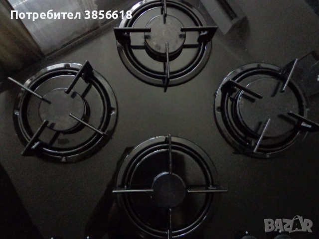 Zanussi черен стъклокерамичен газов плот за вграждане , снимка 5 - Печки, фурни - 51458571