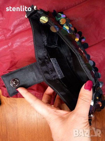 Малка дамска чанта с пайети, снимка 5 - Чанти - 39811134