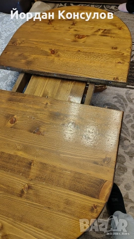 Дървена маса, снимка 3 - Маси - 53215326