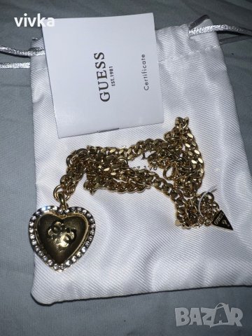 Дамско Колие Guess от неръждаема стомана, снимка 5 - Колиета, медальони, синджири - 40479578