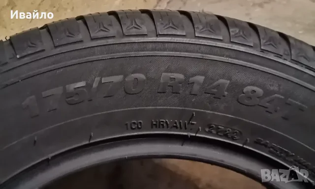 Продавам 1 брой зимна гума 175.70.14 дот 2022 KUMHO , снимка 2 - Гуми и джанти - 56225598