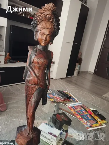 статуетка масивна дърворезба, снимка 1