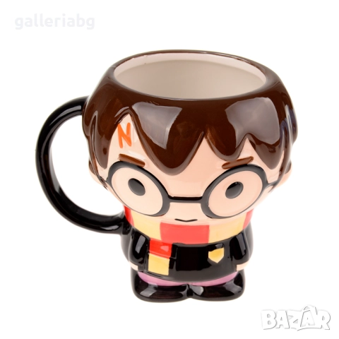 Керамична 3D чаша Harry Potter – магьосник с шал и очила, 200 мл, снимка 2 - Чаши - 52673393