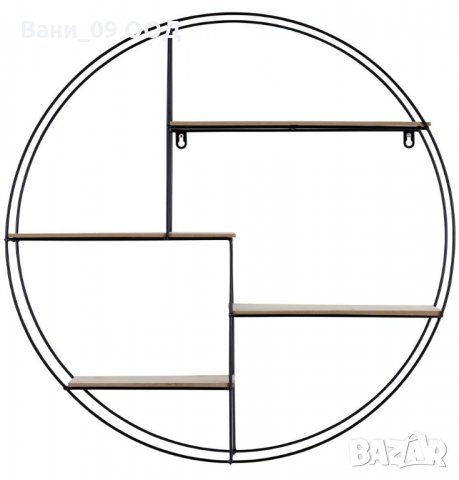 Голяма кръгла стенна етажерка, снимка 5 - Етажерки - 35782728