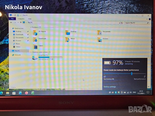 Sony Vaio 11.6 inch | AMD E-450 2x1.65 Ghz | 8GB RAM | 128GB SSD | Windows 10 | 3ч. батерия | laptop, снимка 8 - Лаптопи за дома - 53514513