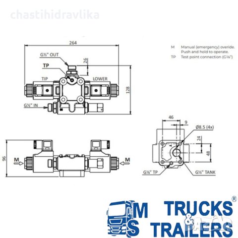 ХИДРАВЛИЧЕН РАЗПРЕДЕЛИТЕЛ OMFB 24V 40L, снимка 3 - Части - 40717594