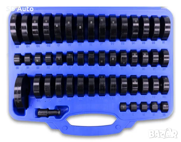 ENVA универсален комплект водачи за демонтаж и монтаж на  лагери и втулки  52 части, снимка 2 - Аксесоари и консумативи - 49560322