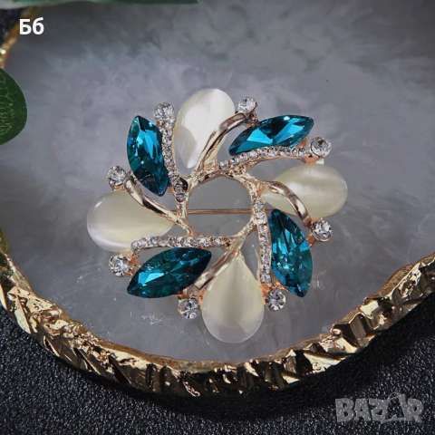 Брошки с опал 5 вида, снимка 2 - Други - 23069461