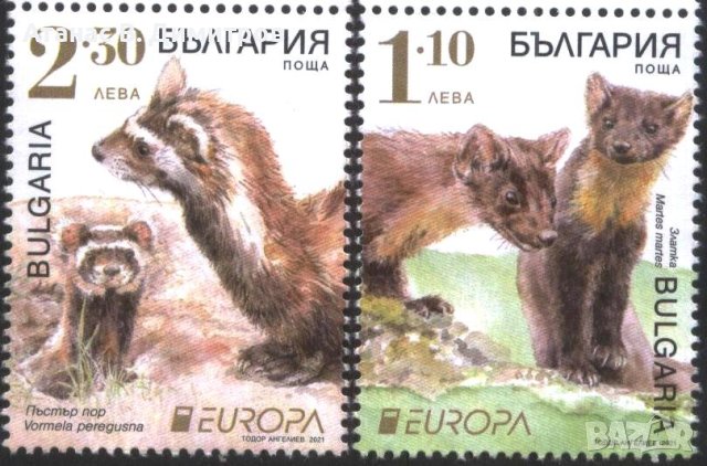 Чисти марки Европа СЕПТ Фауна 2021 от България, снимка 1