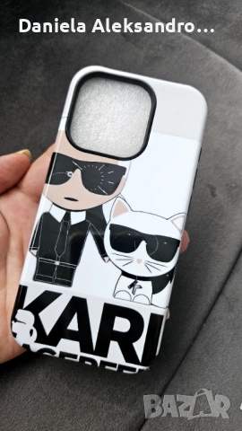 Karl lagerfeld оригинален кейс за IPhone 15 pro, снимка 2 - Калъфи, кейсове - 51486971