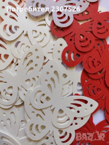 Пеперуди от перлен картон, снимка 3 - Други - 42037819