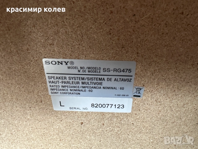 тонколони "SONY SS-RG475", снимка 9 - Тонколони - 53322210
