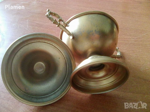 Метална захарница с формата на купа  , снимка 3 - Антикварни и старинни предмети - 35870555