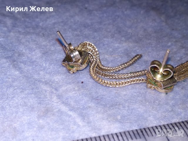 СТИЛНО РЕТРО ОРНАМЕНТИРАНИ АР НУВО СРЕБЪРНИ ОБЕЦИ СРЕБРО 925 МАЙСТОРСКА БИЖУТЕРСКА ИЗРАБОТКА 30782, снимка 12 - Обеци - 40552650
