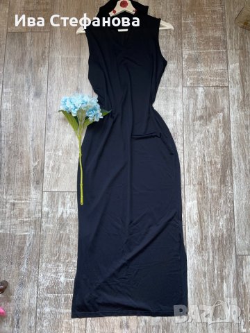 Дълга елегантна еластична спортно елегантна рокля трико с качулка , снимка 7 - Рокли - 39403215