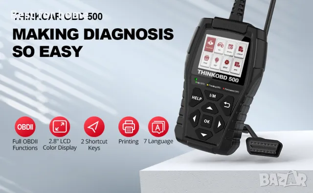 Thinkobd 500 скенер- диагностика за автомобил от THINKCAR OBD2, снимка 2 - Аксесоари и консумативи - 48454881